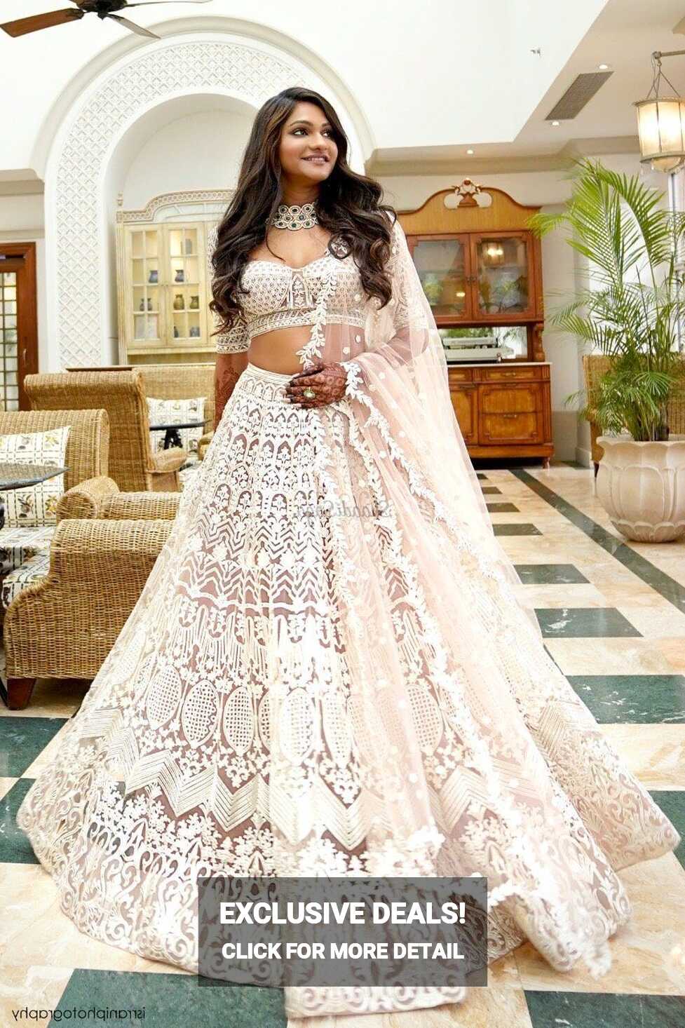 Indian Weddings | White Bridal Lehenga