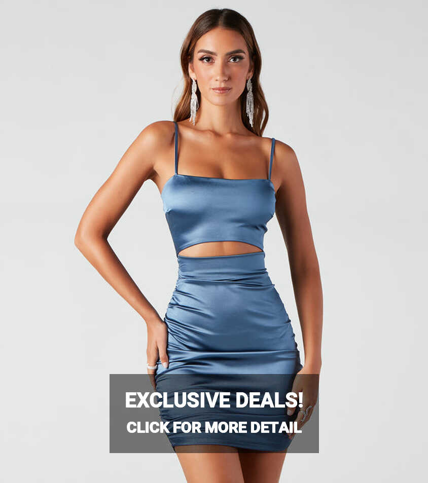 Into The Club Satin Cutout Dress | Windsor