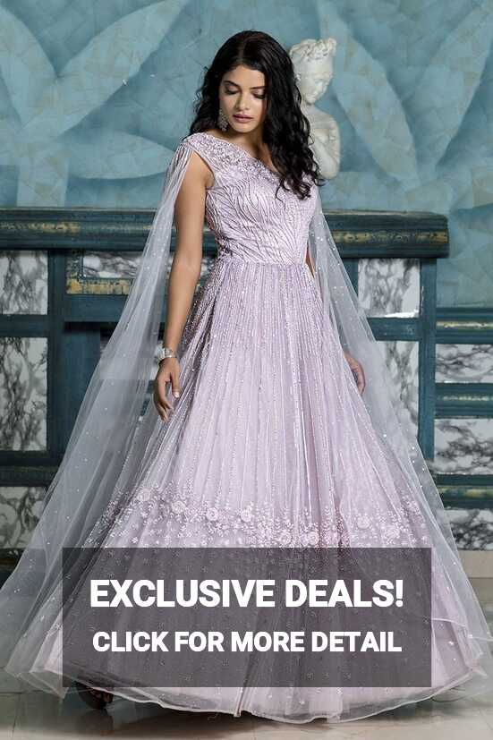 Irresistible Lilac Colored Designer Gown, Anarkali salwar kameez ...