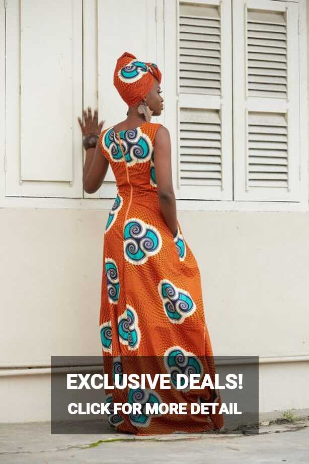 JAMELLE African Print Ankara Sleeveless Maxi Dress - Elegant ...