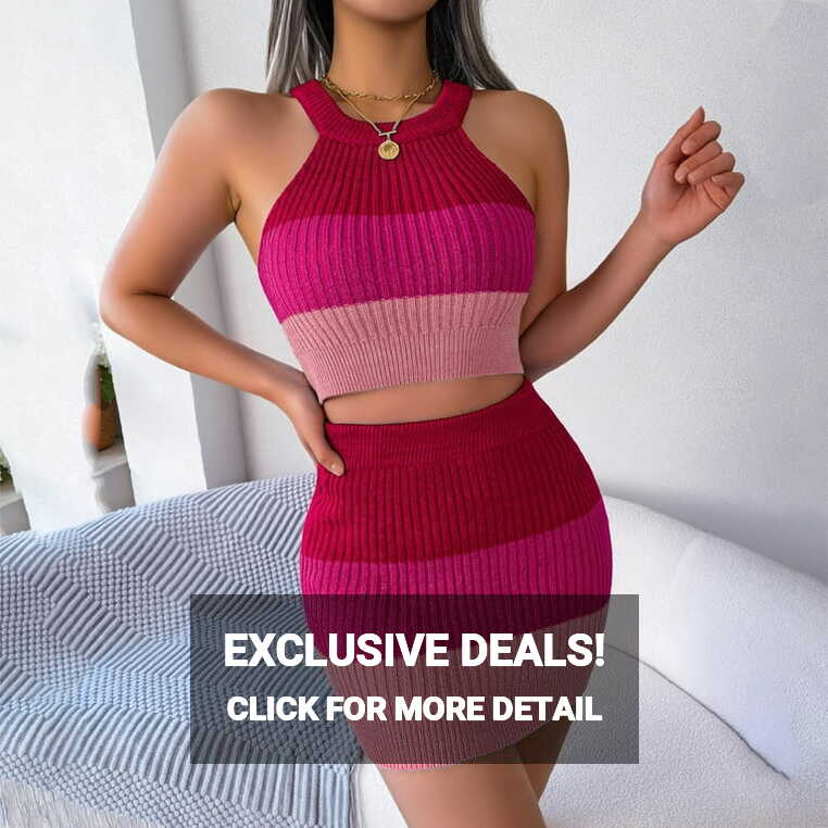 JDEFEG Skirt Set Juniors Women&#39;s 2023 Summer Two Piece Outfits V ...