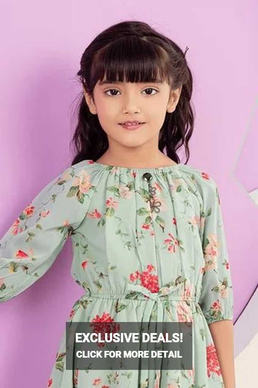 JJ-40 Printed Georgette Girl Kids Frock, Age Group: 7 Years at Rs ...