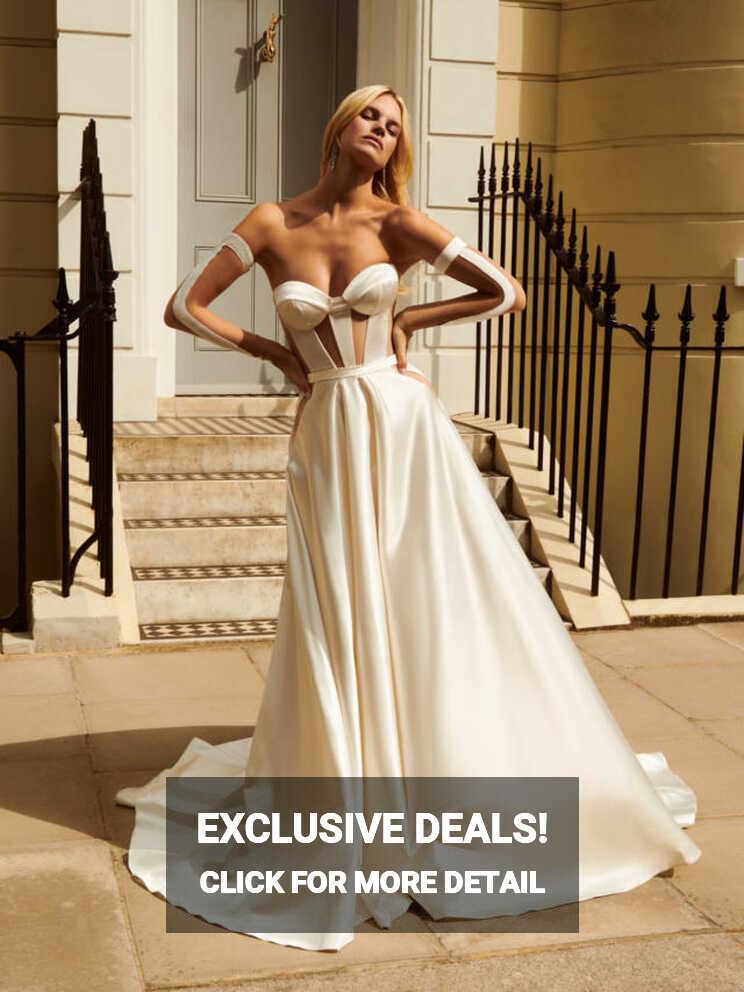 Jae | Side Cutout Satin Wedding Ball Gown - Darling Bridal | Galia ...