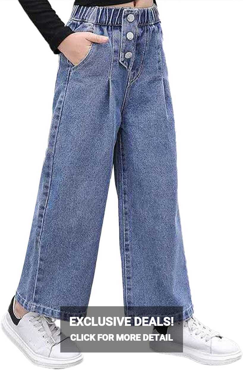 JanJean Kids Girls Teens High Waist Wide Leg Jeans Turkey | Ubuy