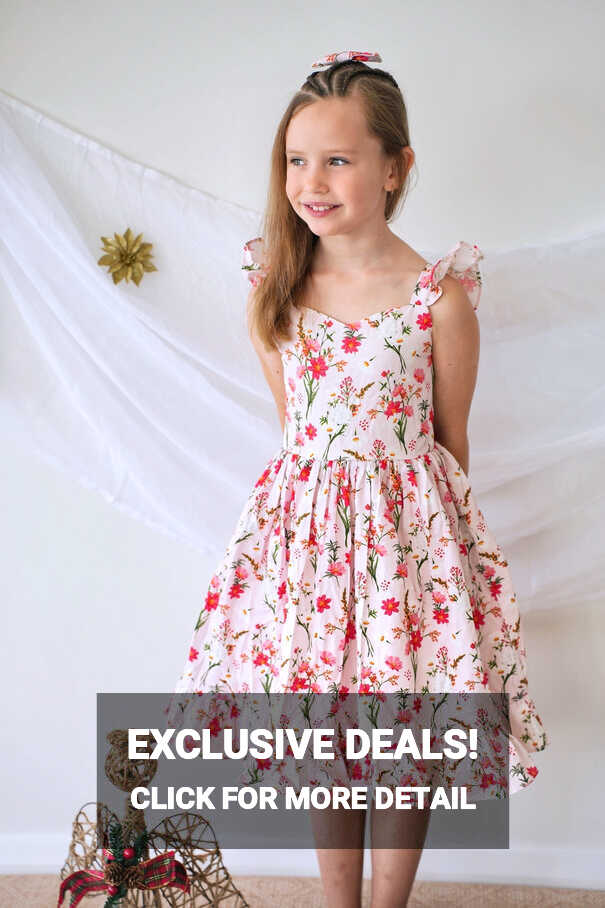 Josephine Girls Christmas Dress - Rose – A Little Lacey