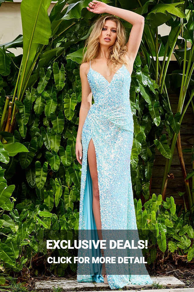 Jovani JVN07590 Size 2 Light Blue Prom Dress Long Fitted Sequin ...