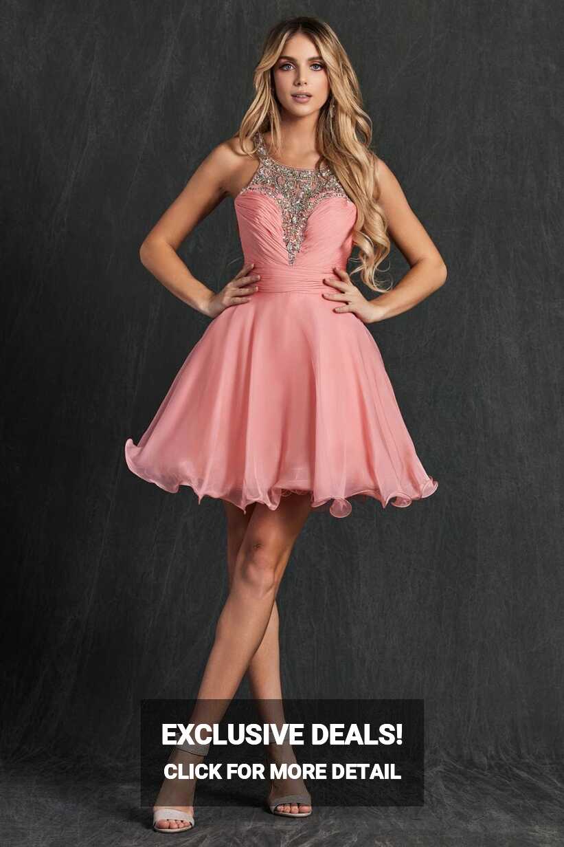 Juliet 725 Beaded Classy Hoco Short Prom Dress | Formal Dress Shops