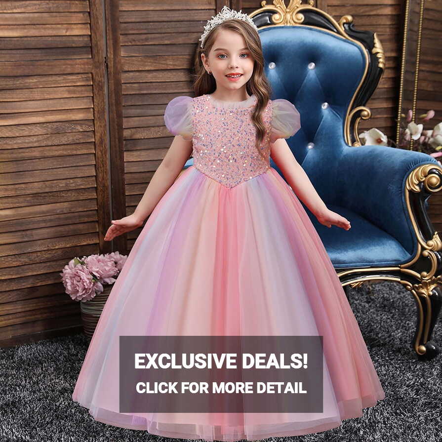 KONBECA Toddler Girls Princess Dress, Party Wedding Formal Dress ...