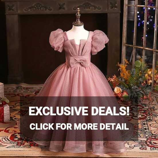 KXDFDC Children Dresses Girl Ball Gown Kids Birthday Wedding Party ...