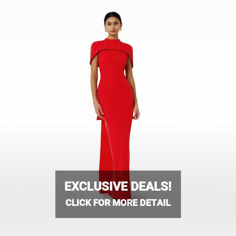 Kalika Scarlet Red Long Dress – Safiyaa London