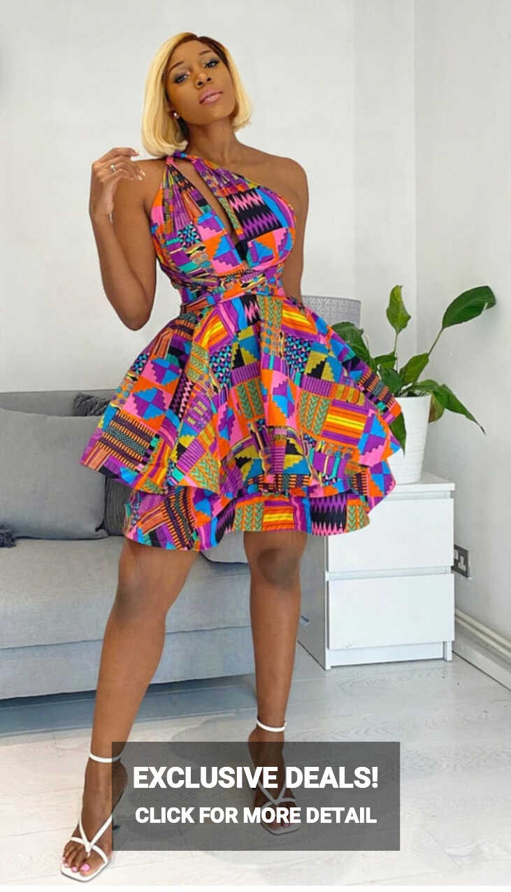 Kente Print Women&#39;s MG Designer Dress P2