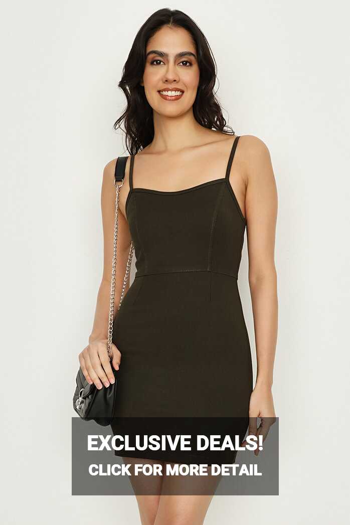 Khaki Casual Bodycon Dress | Womens Dresses | Select Fashion Online