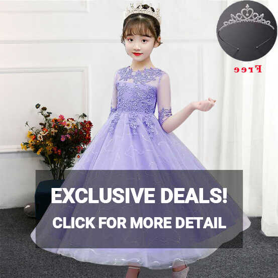 Kids Dresses for Girls Flower Ball Gown Birthday Wedding Party ...