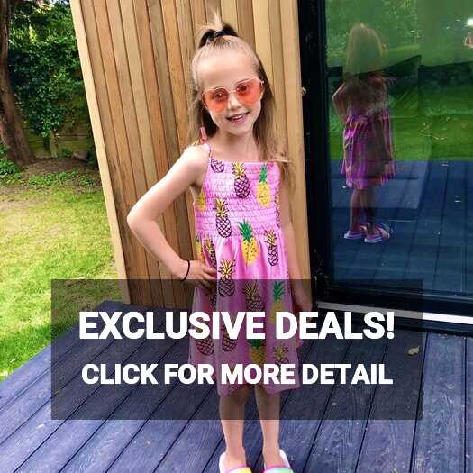 Kids Girls Summer Dresses 100% Cotton Beach Holiday Dress 2-3 3-4 ...