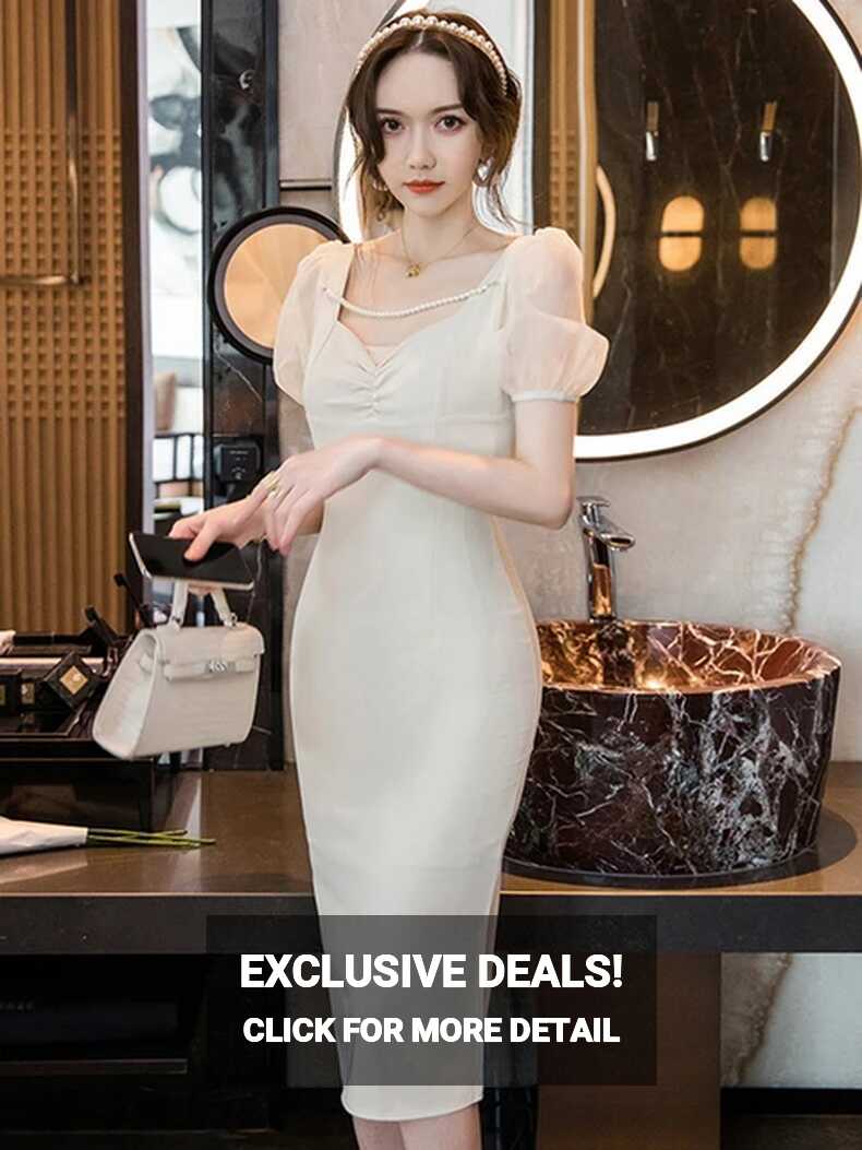 Korean Fashion Elegant Dresses | Elegant Bodycon Dress Korea - New ...