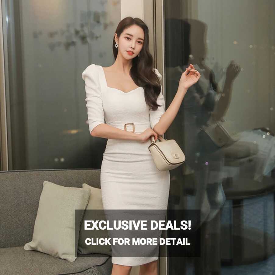 Korean Style Office Bodycon Dress Female 2022 Spring New Women ...