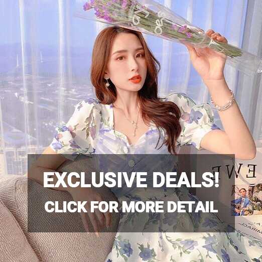 Korean Summer Elegant Floral Dress