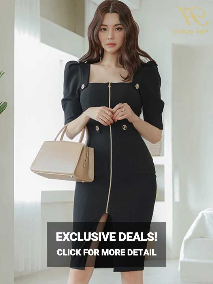 Korean Work Wear Bodycon Dress | Korean Women Office Work Dress ...