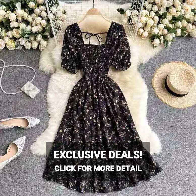 Korean floral dress formal Dress for women sexy dress casual dress ...