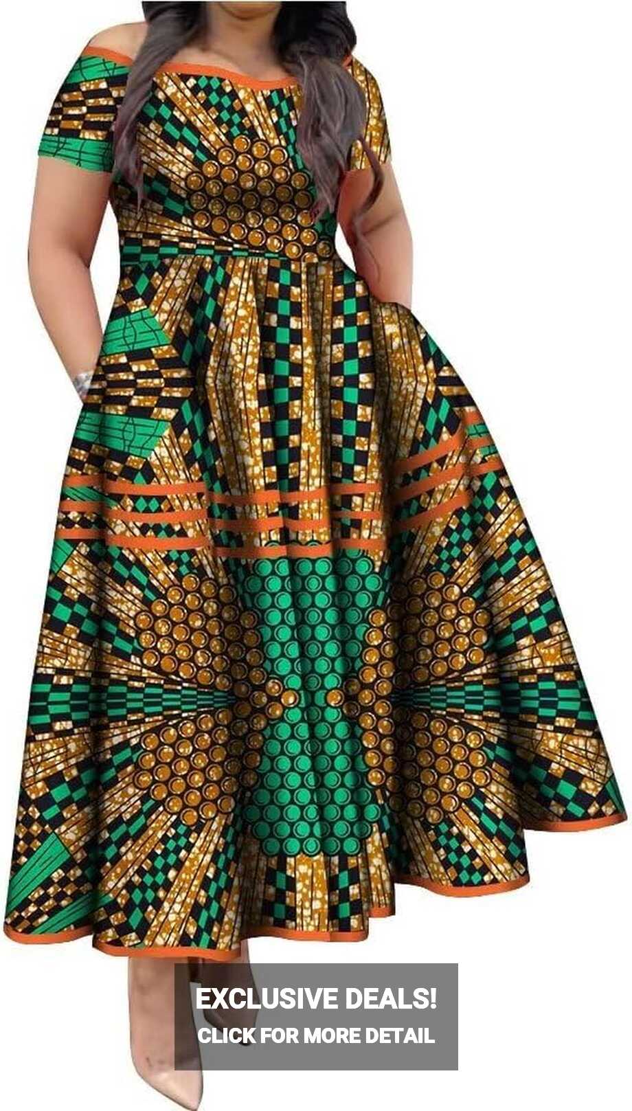 LONLISCO African Dresses for Women Elegant African Print Short ...