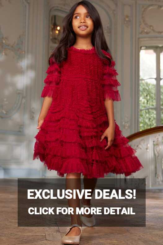 La Vie En Rose Kids Dress – Red | Needle &amp; Thread