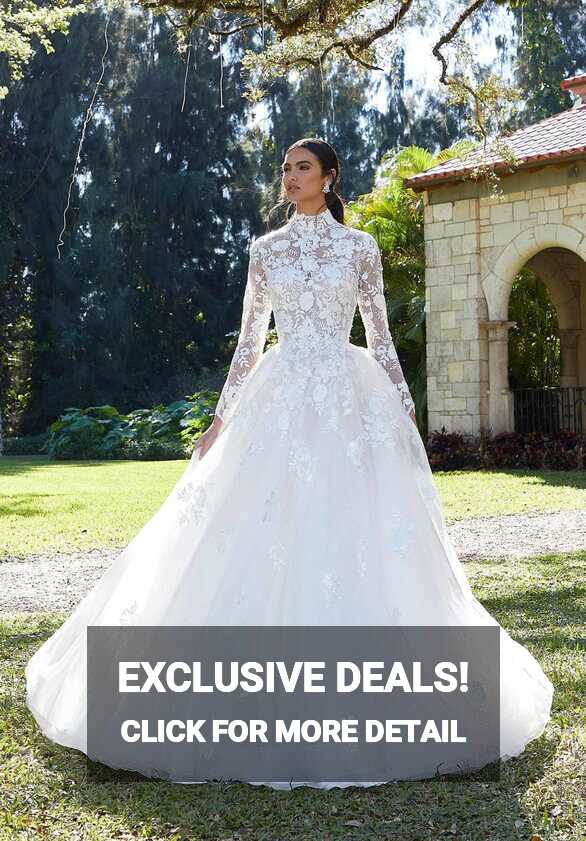 Lace Bridal Gown Long Sleeves Muslim Tulle Wedding Dress 2023 C2169