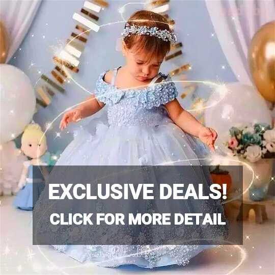 Lace Flower Girl Dress Baby Girls Dresses Off Shoulder Pearls Lace ...