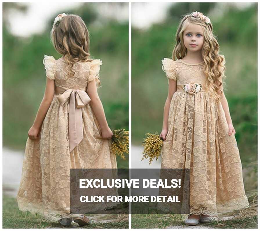 Lace Flower Girl Dress,flower Girl Dresses, Lace Baby Dress,rustic ...