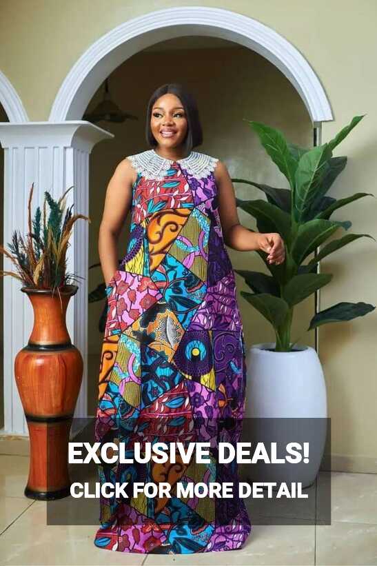 Latest, Stunning ankara maxi dress styles with sleeves