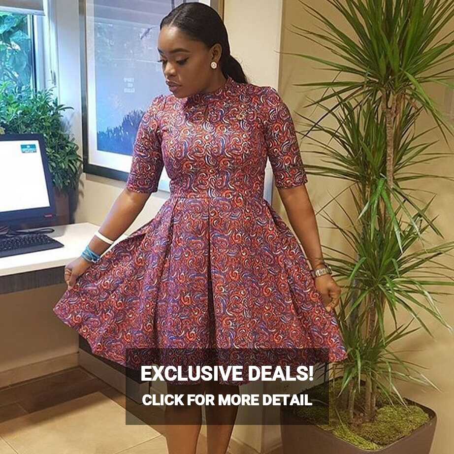 Latest Short Gown Ankara Styles For African Ladies