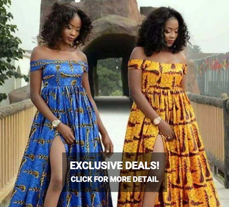 Latest off shoulder Ankara gowns - YEN.COM.GH