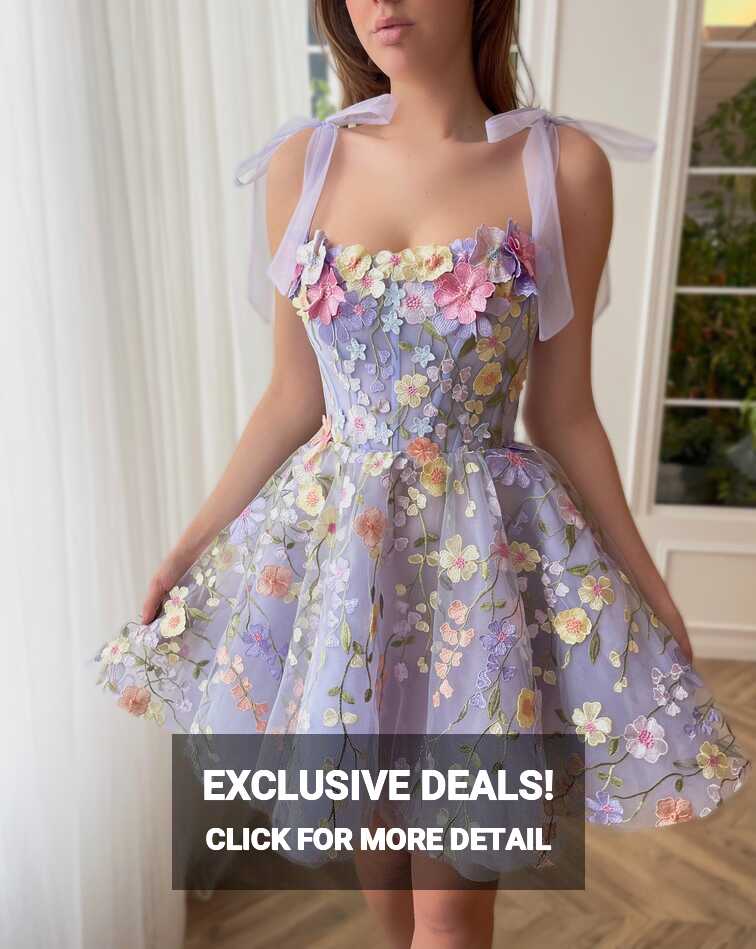 Lavender Bloom Mini Dress | Teuta Matoshi