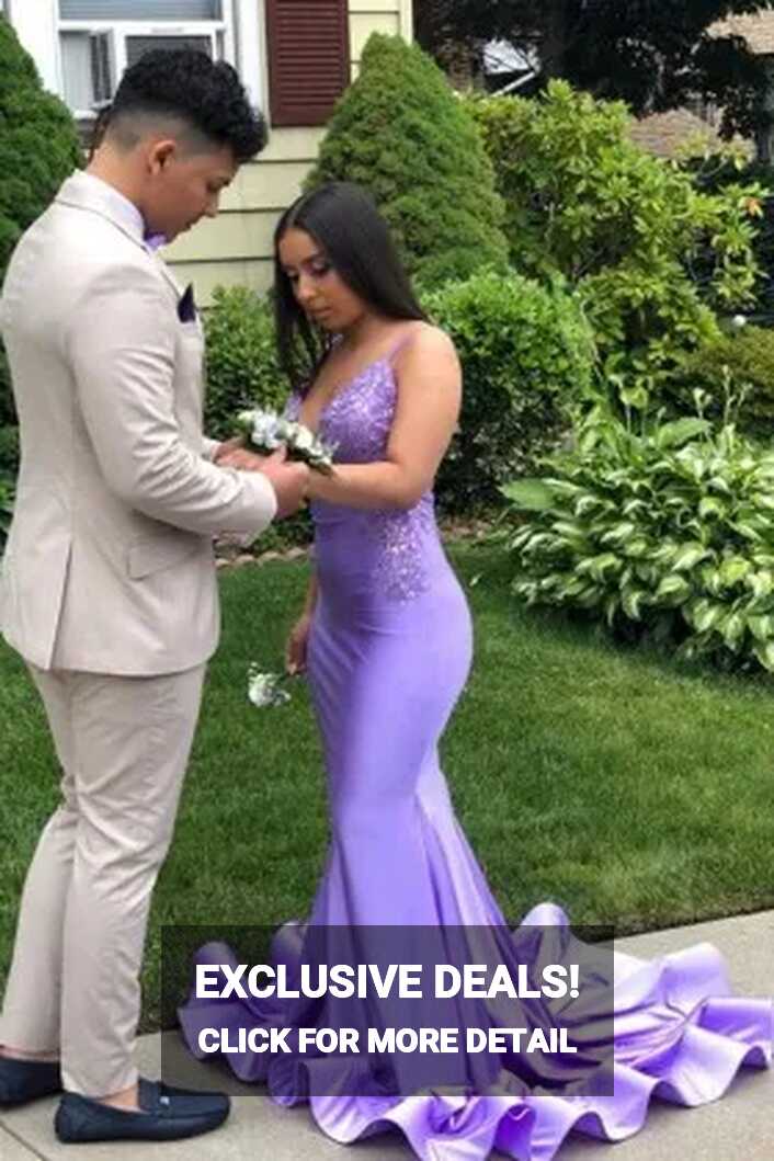 Lavender Formal Prom Gowns, Lavender Cocktail Gowns - Promfy