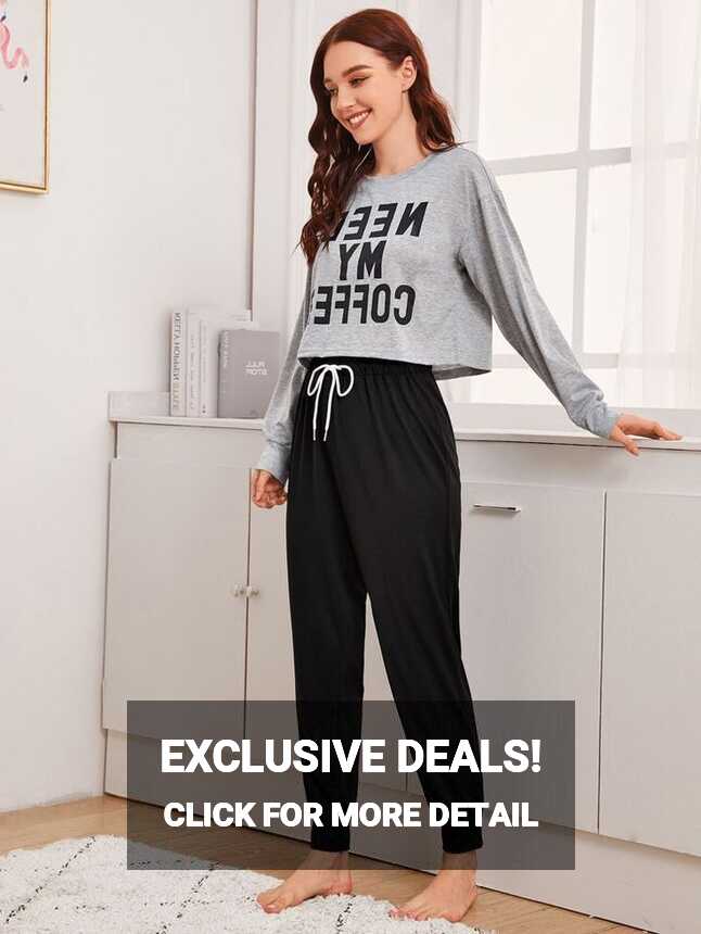 Letter Graphic PJ Set