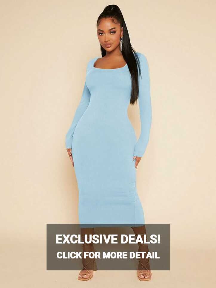 Light Blue Long Sleeve Dress - Shop on Pinterest