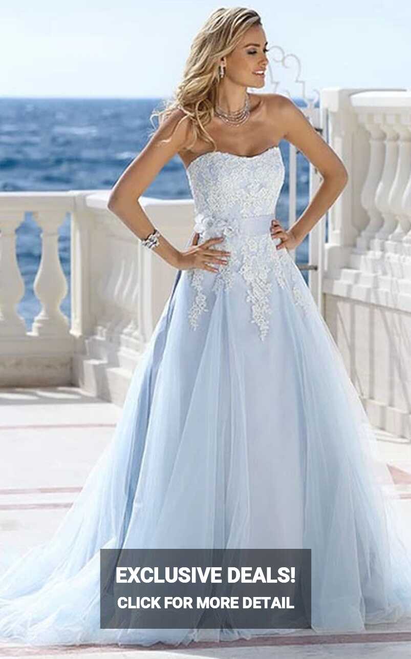 Light Blue Wedding Dresses | Bridelulu