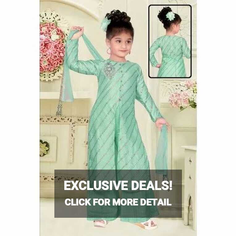 Light Green Kids Stylish Palazzo Suit at Rs 7960/set in Mumbai ...