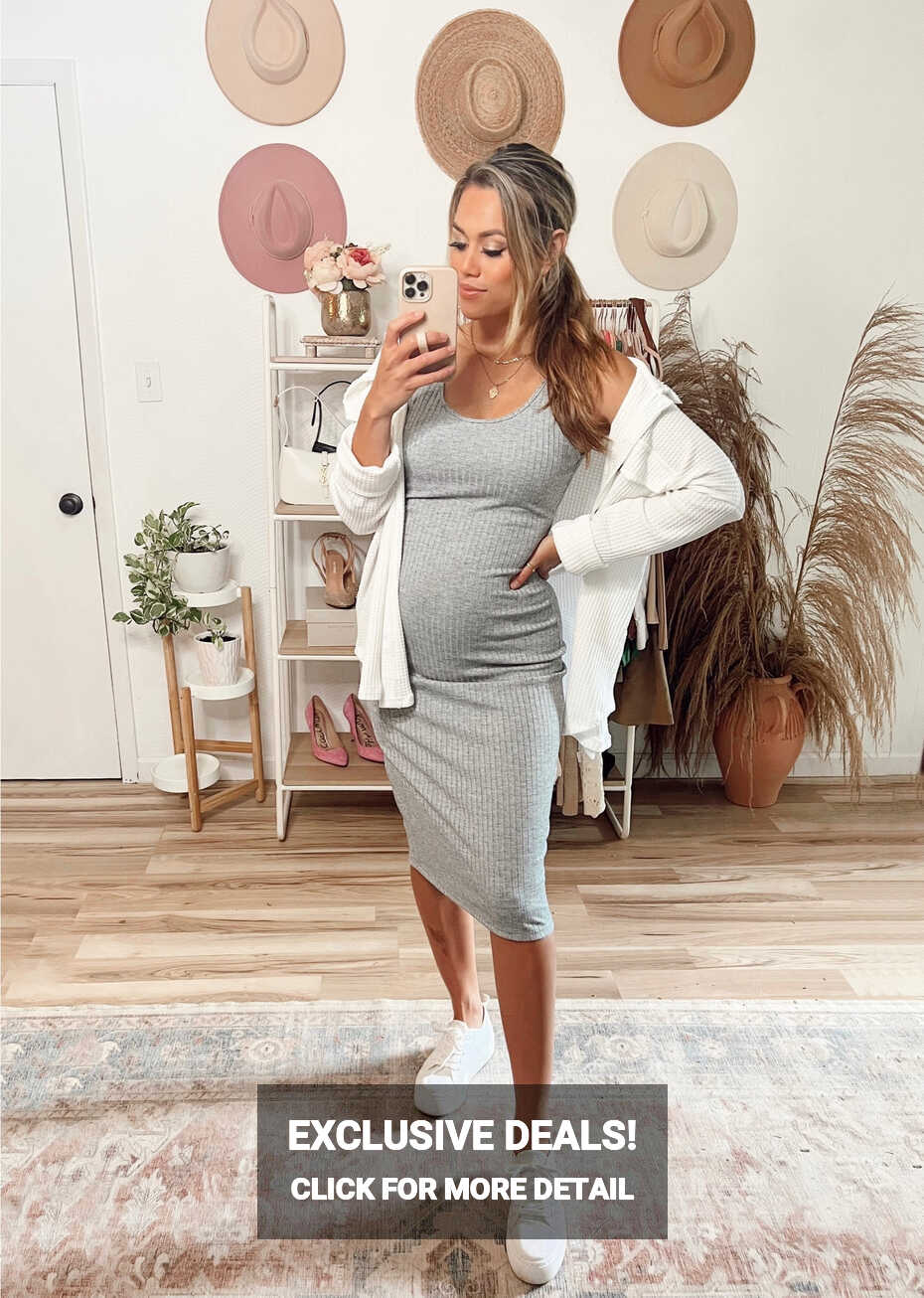 Light Grey Ribbed Tank Midi Dress curated on LTK