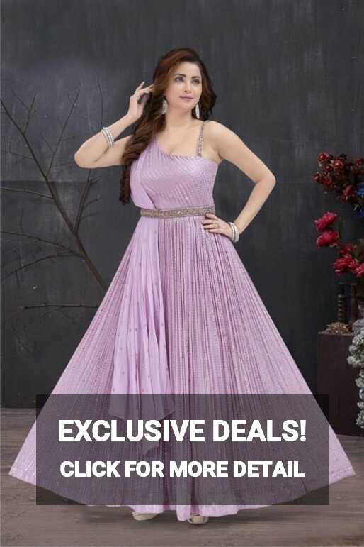 Light Purple Color Party Wear Designer Gown :: ANOKHI FASHION