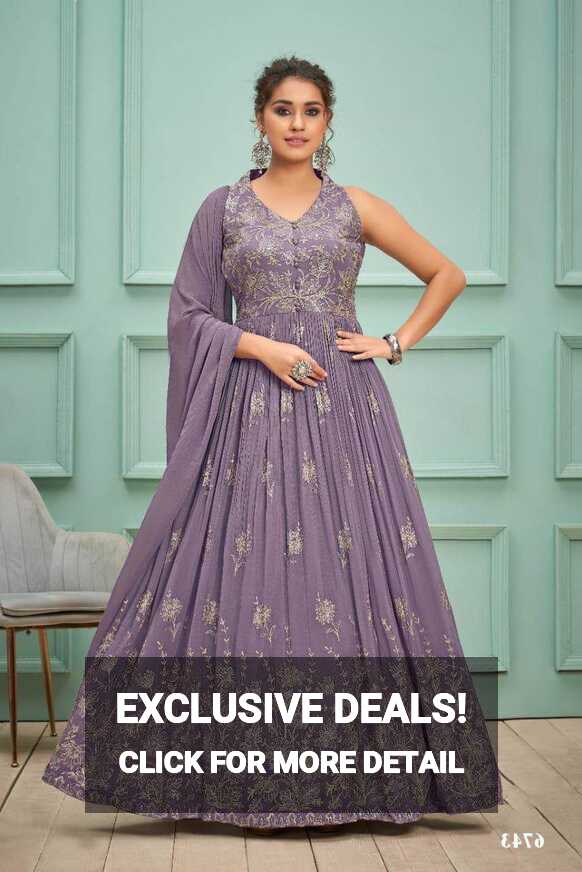 Light Purple Color Party Wear Designer Gown With Dupatta :: ANOKHI ...