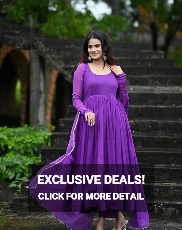 Light Purple Colour Silk Wear Long Dress For Function | SkyCulture