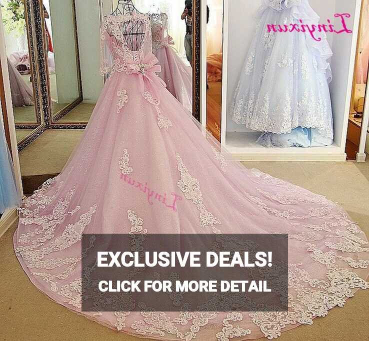 Linyixun Full Sleeve Scoop Vestidos de Noiva 2018 Royal Princess ...