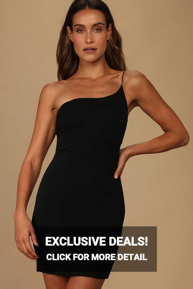 Little Black Dress - One-Shoulder Bodycon - Black Bodycon Dress ...