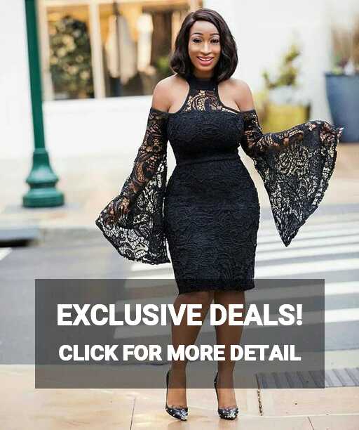 Little Black Short Cocktail Dresses Vintage Lace Long Sleeves Plus ...