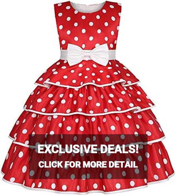 Little Girls Church Dresses Red 2-3T Retro Party Formal Gown with ...