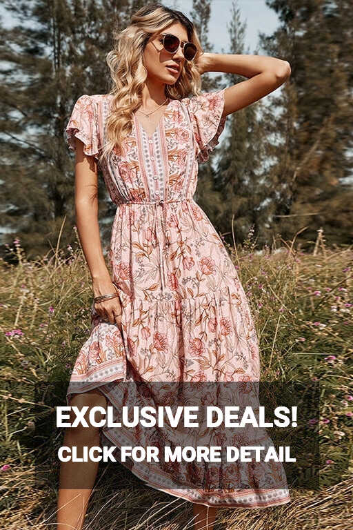 Long Pink Boho Dress | Bohemian, Country &amp; Vintage Style