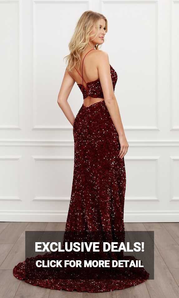 Long Sequin Formal Sparkly Prom Dress - PromGirl