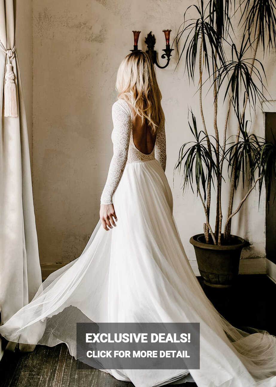 Long Sleeve Open Back Wedding Dresses | Wear Your Love