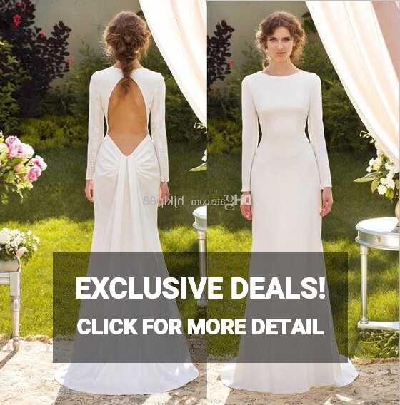 Long Sleeve Sheath Wedding Gown 2024 | www.sanvicentebenavente.es