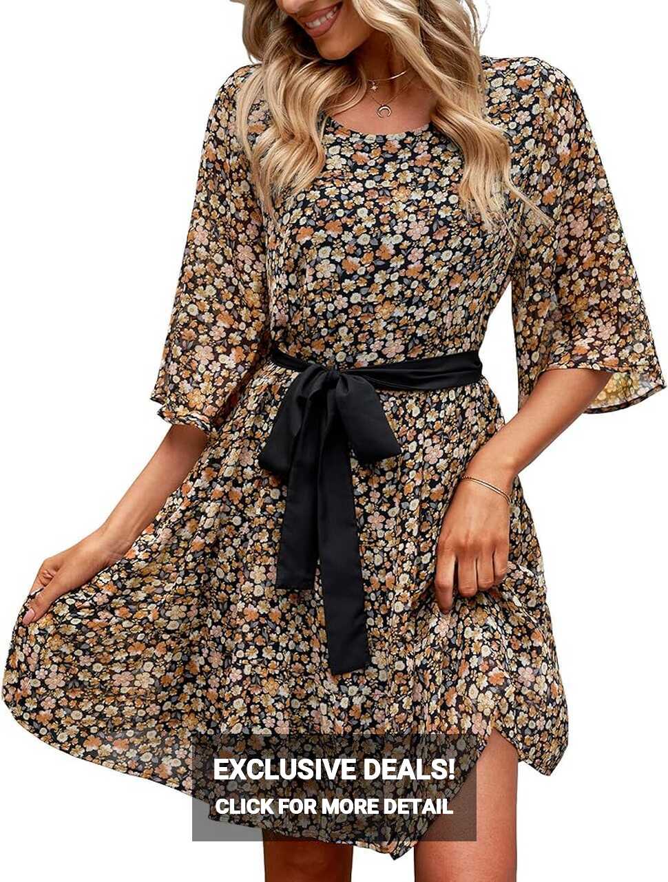 LookbookStore Floral Dress for Women 2024 Spring Summer Dresses ...